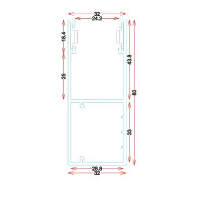 GU80 - Guide in alluminio estruso - Barre da 6.5M per Serrande