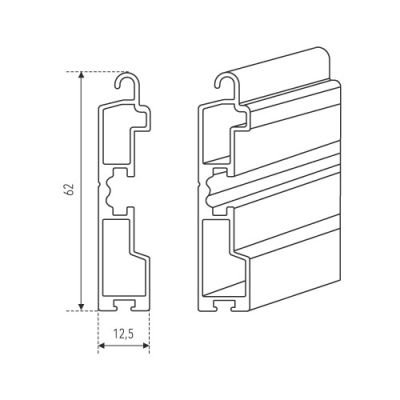 TI12 Reverse - Terminale in alluminio estruso -  Barre da 6.5M