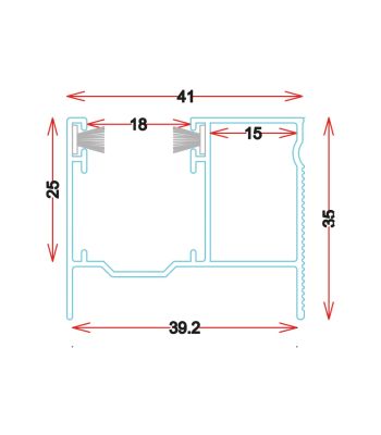 GU3541 - Guide in alluminio estruso - Barre da 6.5M