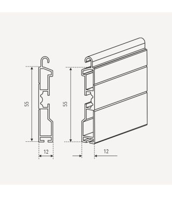 TI12 Reverse- Terminale in alluminio 12x55 mm - Su misura