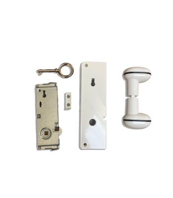 Serratura con Pomolo ABS in Plastica e Alluminio per Porte a soffietto