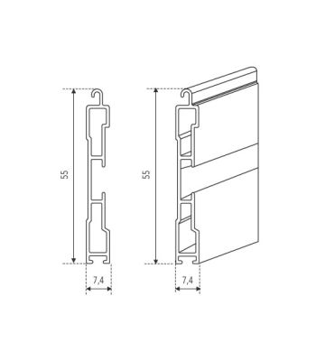 TI09 Reverse- Terminale in alluminio 9x55 mm - Su misura