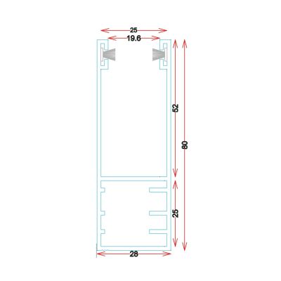 GU8B Guida in alluminio estruso - barre