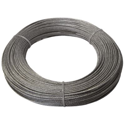 Cordina in acciaio da 2.5 mm per arganello 50 Kg da 6 mt. 100 mt