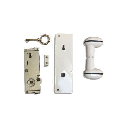 Serratura con Pomolo ABS in Plastica e Alluminio per Porte a soffietto